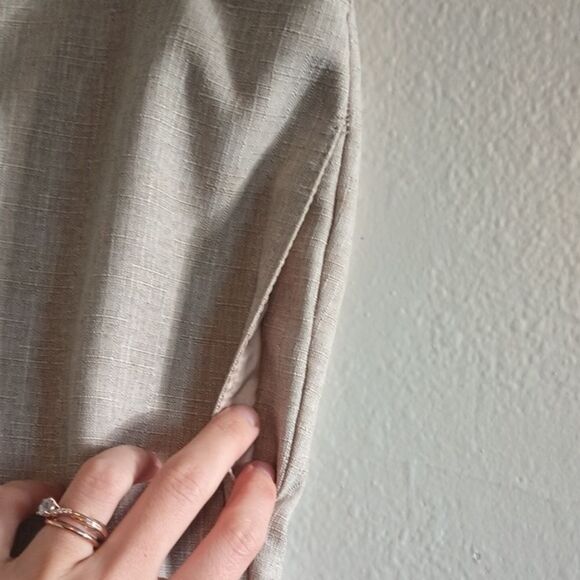 Alfred Dunner Women's Sz 8 Classic Fit Pant Cream/Almond Color W/ Elastic Back - Picture 4 of 8